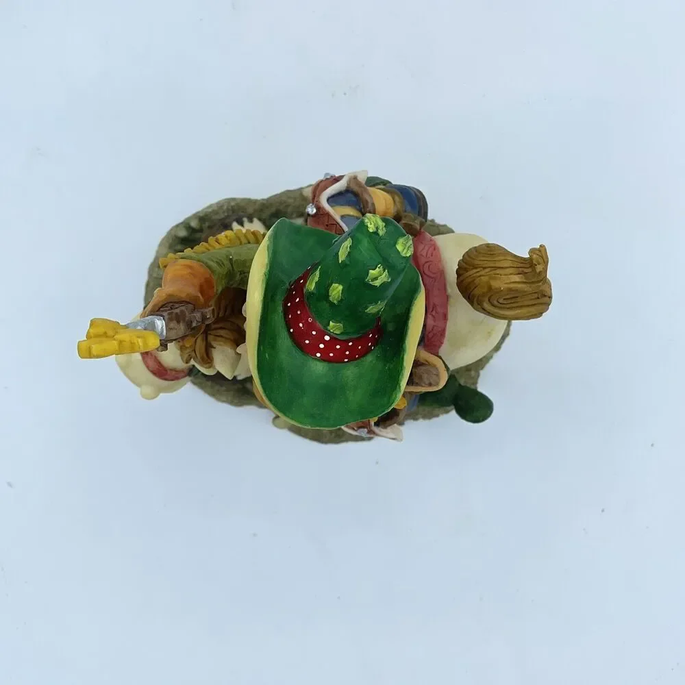Vintage Santa's Keepsake Christmas Cowboy on a Horse Hand Painted Collectable